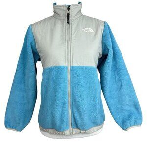 The North Face Girl's Blue‎ Gray Vintage Denali Polartec Full Zip Jacket L/C41
